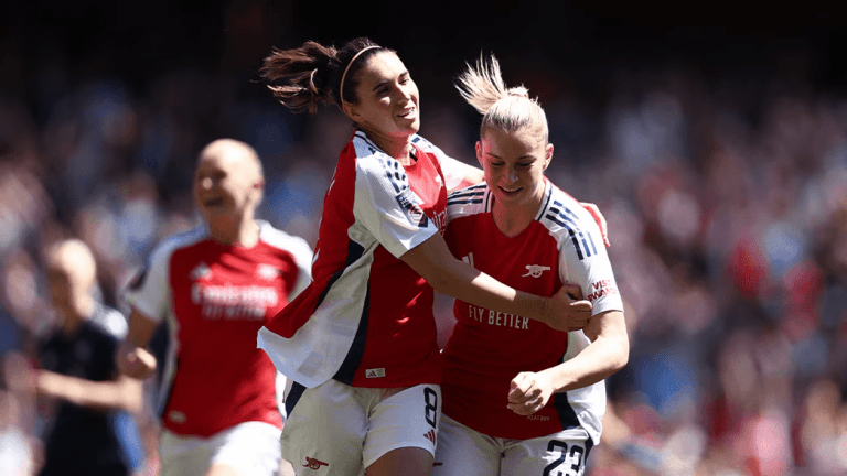 Alessia Russo and Mariona Caldentey Arsenal FC Women