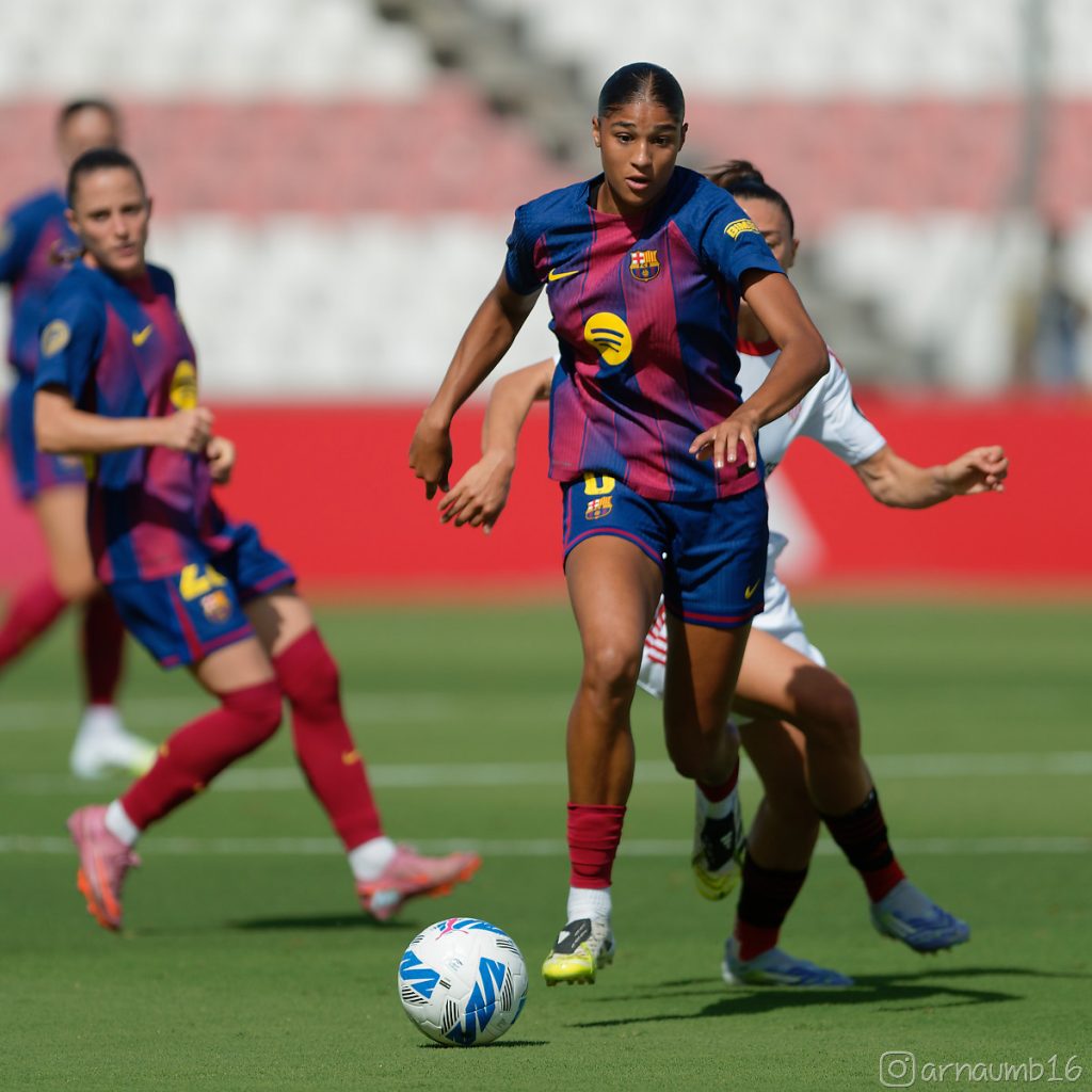 La jugadora del Barcelona Sydney Schertenleib, durante un partido de Liga. Arnau Martínez