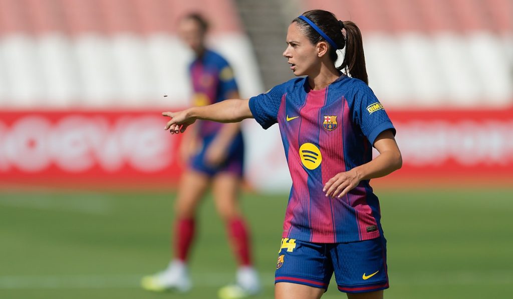 La jugadora del Barcelona Aitana Bonmatí, durante un partido de Liga. Arnau Martínez