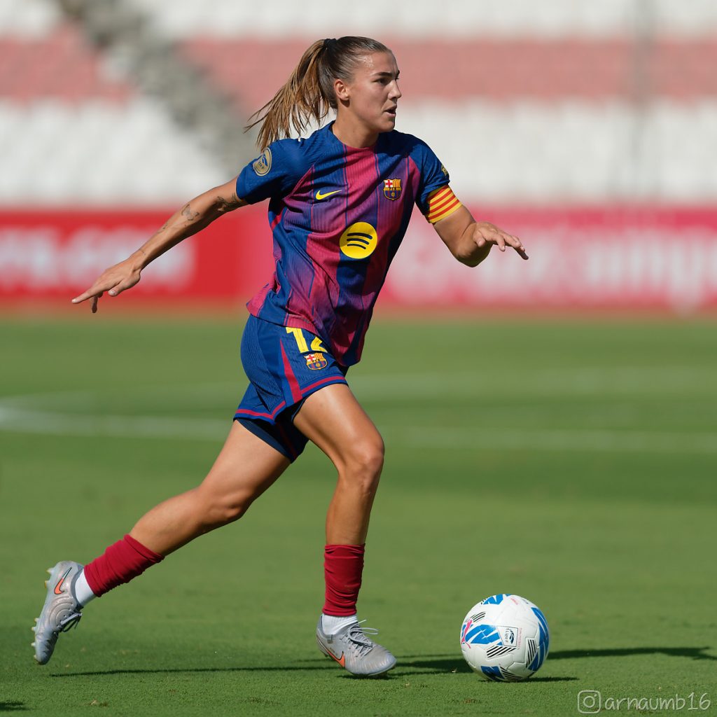 La jugadora del Barcelona Patri Guijarro, durante un partido de Liga. Arnau Martínez