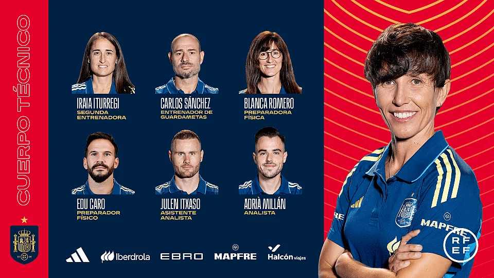 Staff técnico de Sonia Bermúdez en la Selección Españaloa