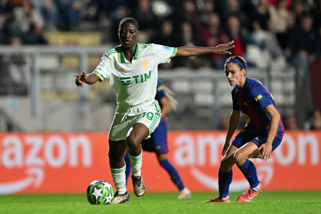 Shukurat Oladipo AS Roma vs FC Barcelona Aitana Bonmati