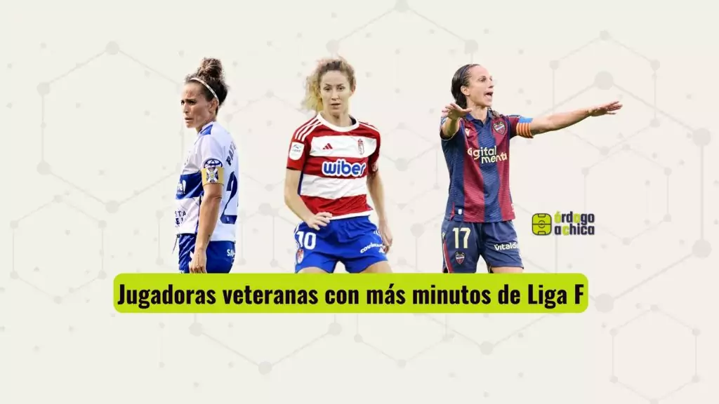 Jugadoras veteranas con más minutos de Liga F