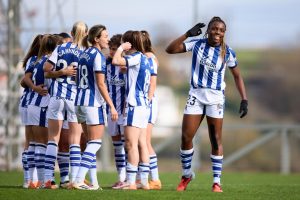 Edna Imade celebrando gol Real Sociedad | Foto: Liga F