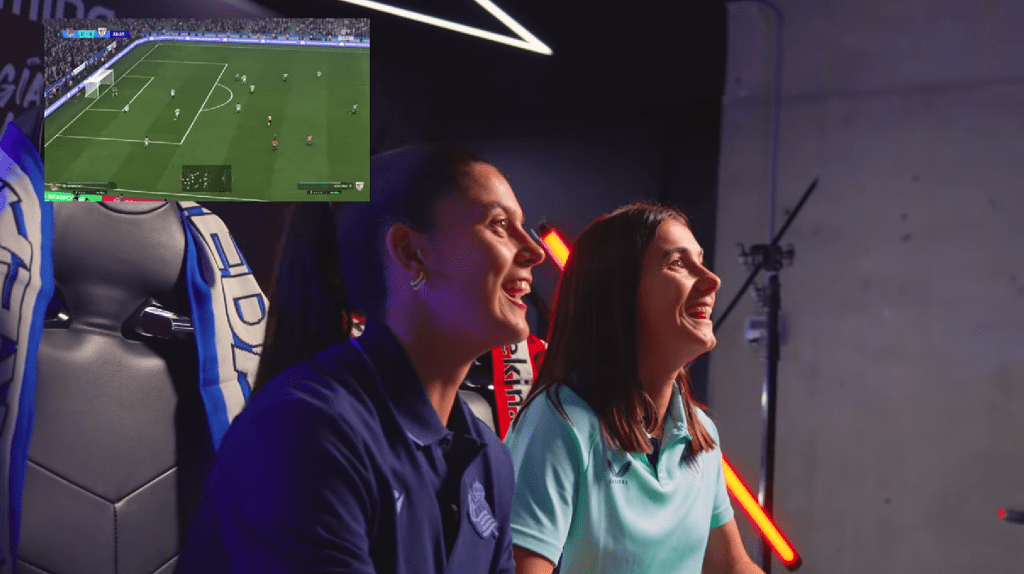 Julia Arrula y Ane Azkona se retan a jugar al FC26 antes del derbi vasco