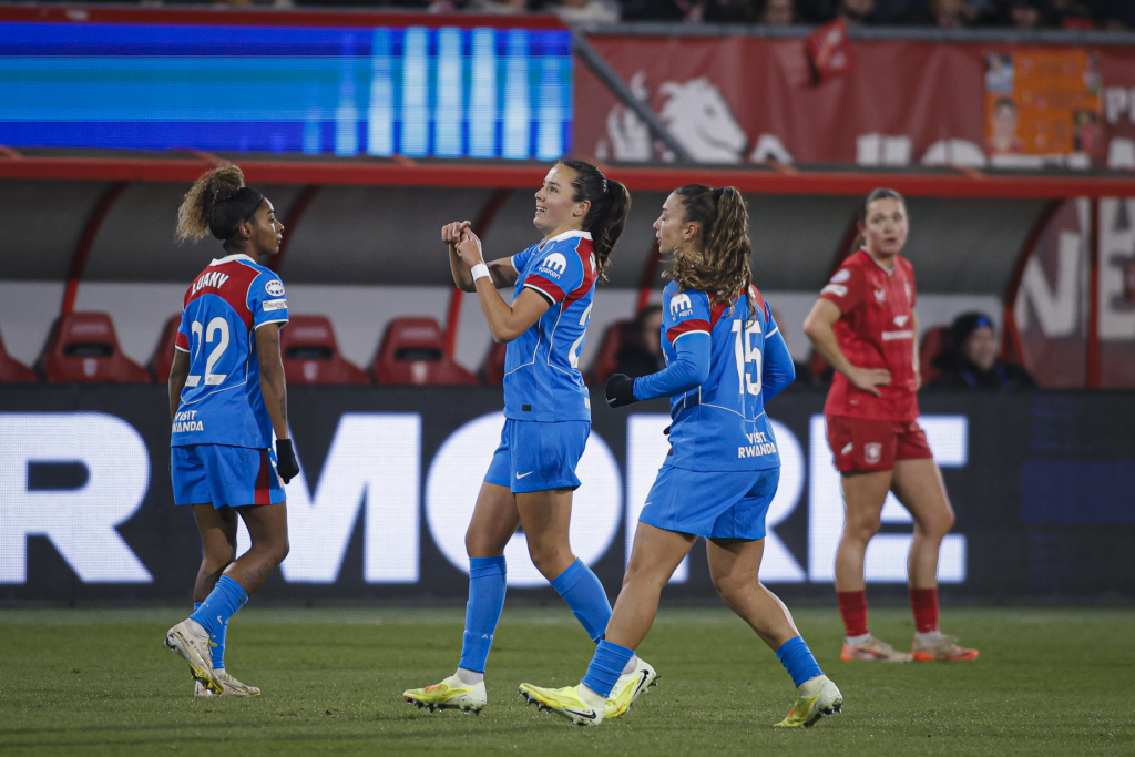 Amaiur Sarriegi celebrando gol Atletico de Madrid