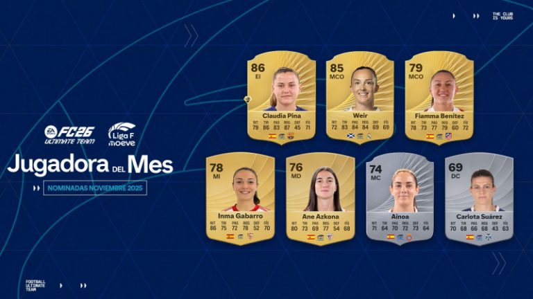 Las nominadas al Player of the Month de noviembre en Liga F Moeve