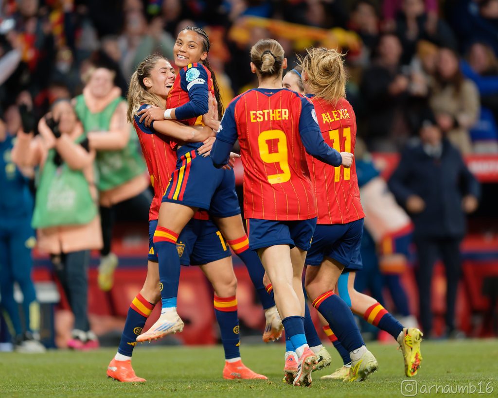 Celebración gol de Vicky López Final Women's Nations League