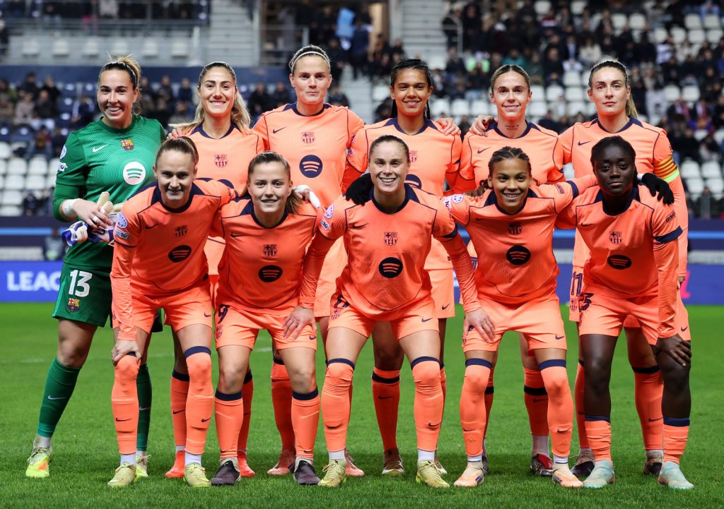 Once inicial del FC Barcelona vs Paris FC - UEFA Women's Champions League 2025/26