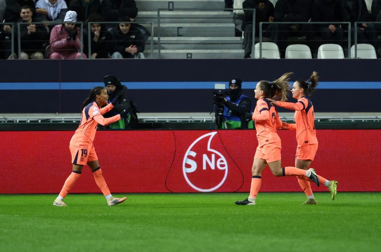 Gol Vicky Lopez Paris FC v FC Barcelona - UEFA Women's Champions League 2025/26 League Phase MD6