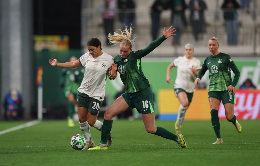 Sam Kerr Chelsea Camilla Kuver VfL Wolfsburg - UEFA Women's Champions League