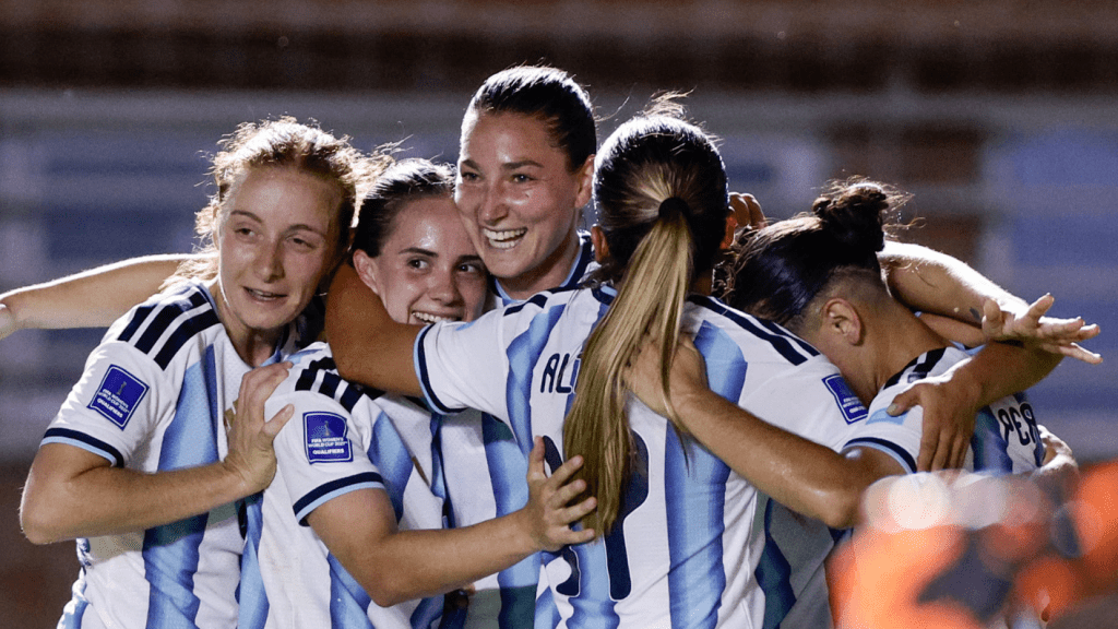 Selección Argentina celebrando un gol