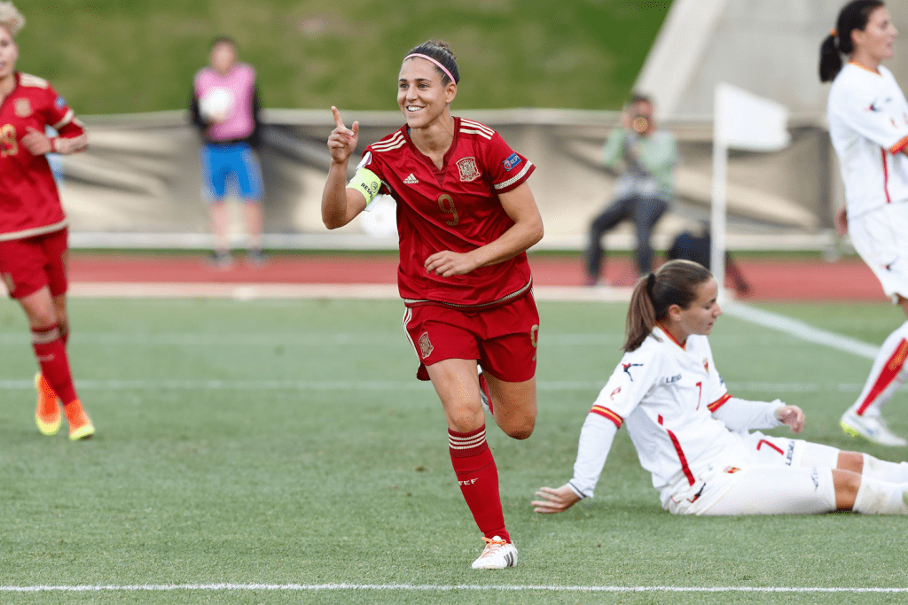 Vero Boquete celebra un gol en un partido con la selección española. /EIDAN RUBIO (RFEF)