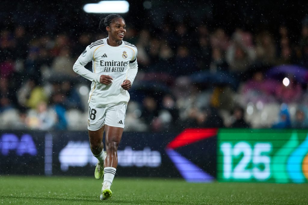 Linda Caicedo celebra el gol Real Madrid Supercopa 2026
