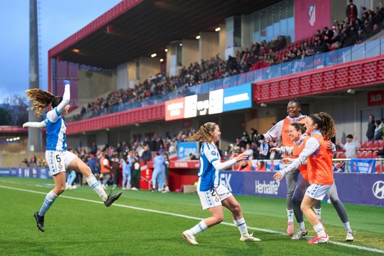 Celebración gol Espanyol vs Atlético