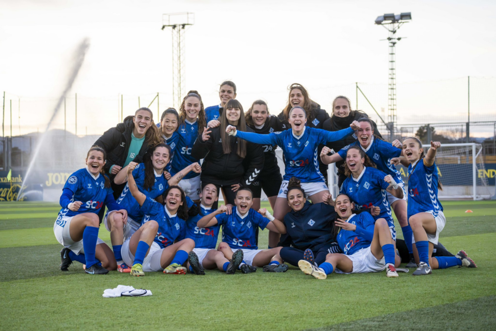 SE AEM Lleida tras vencer al Villarreal (Fuente. SE AEM F)