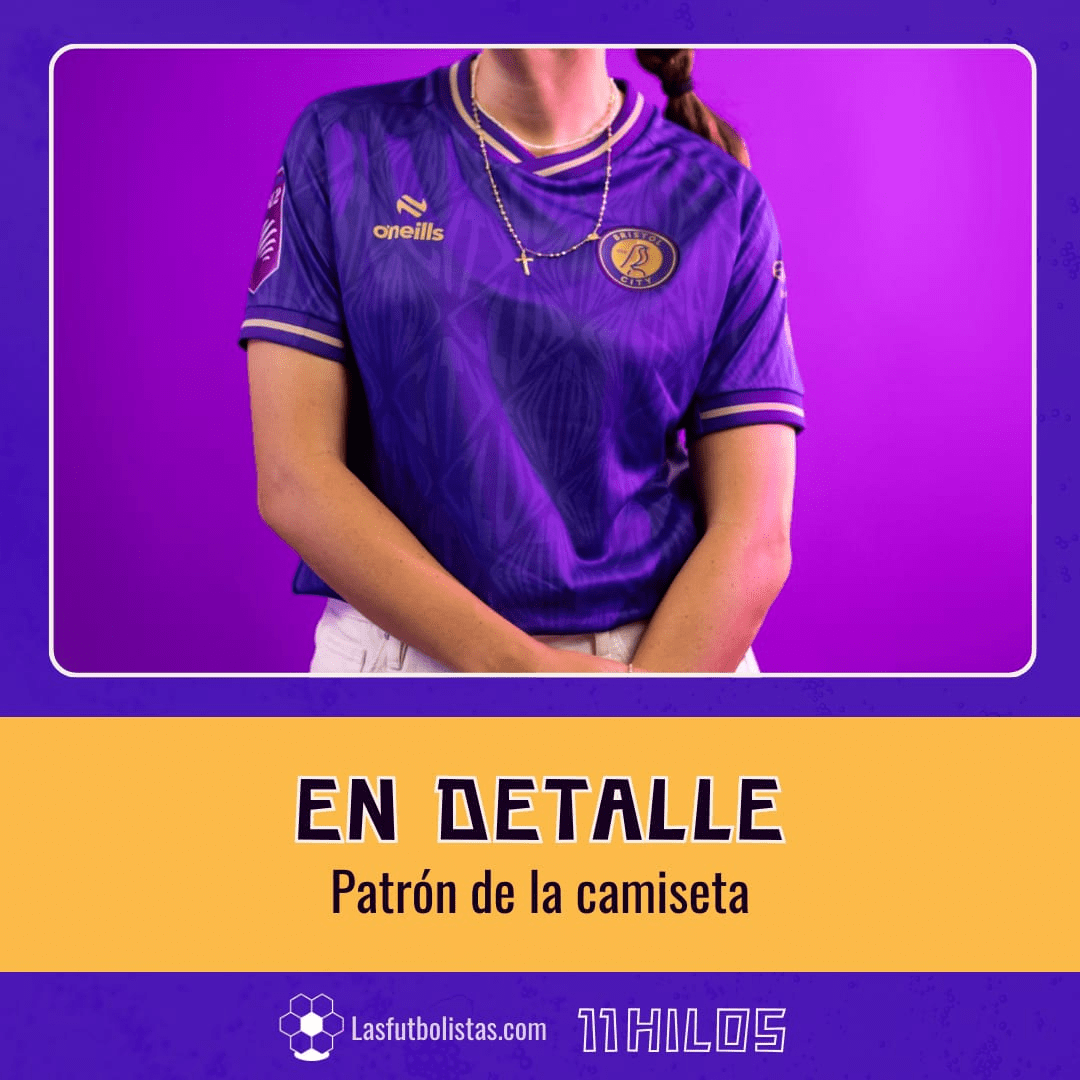 2ª equipación bristol city detalle patrón camiseta