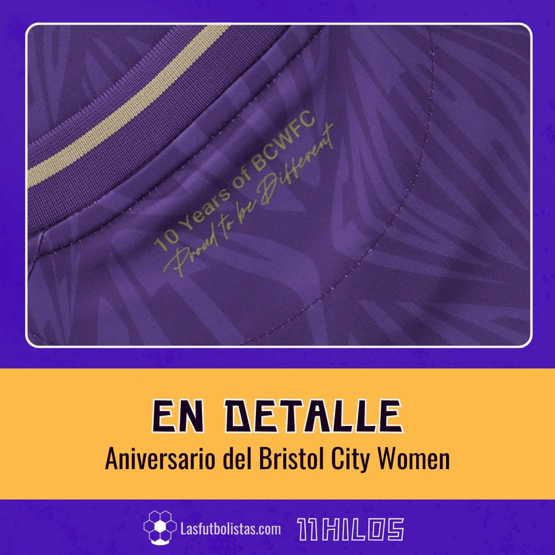 2ª equipación bristol city detalle 10º aniversario