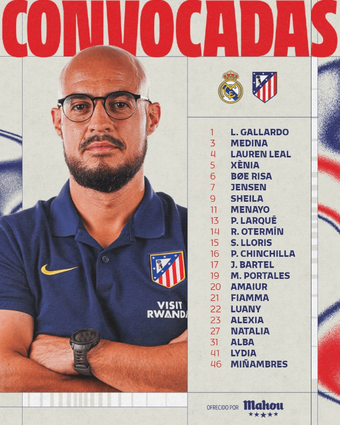 Convocadas Atlético de Madrid Supercopa de España