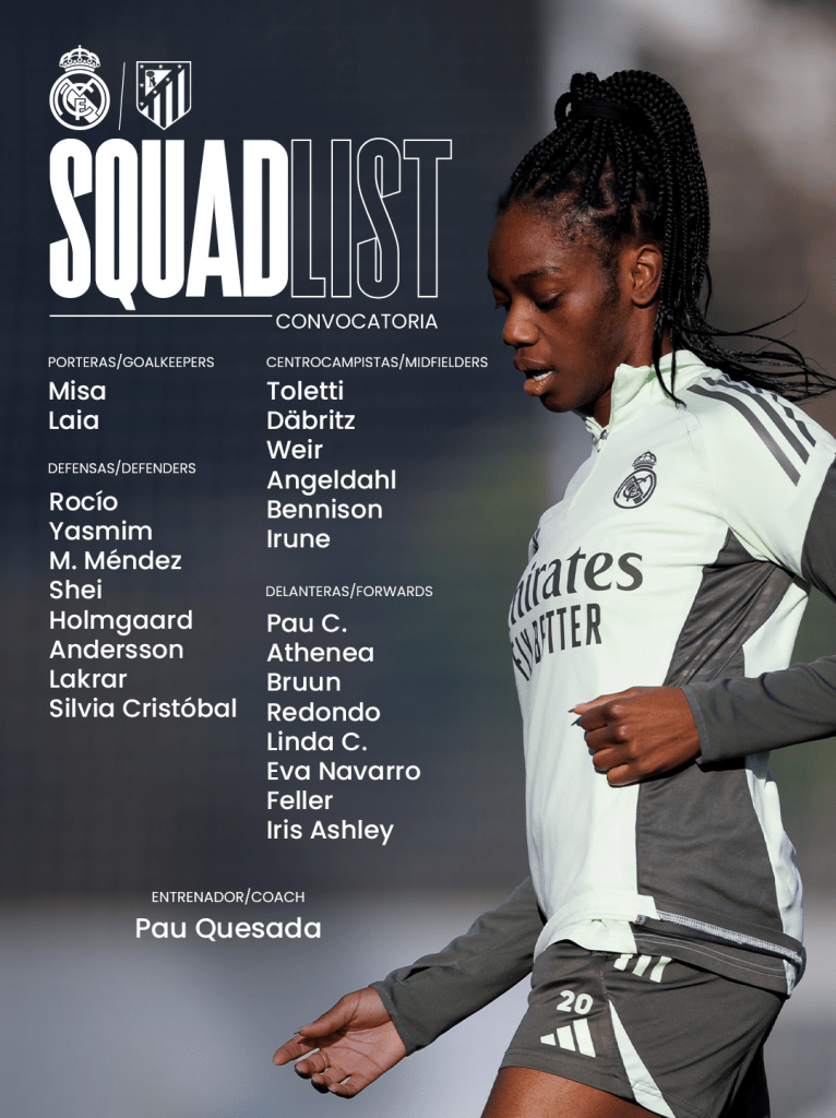 Convocadas Real Madrid Supercopa de España