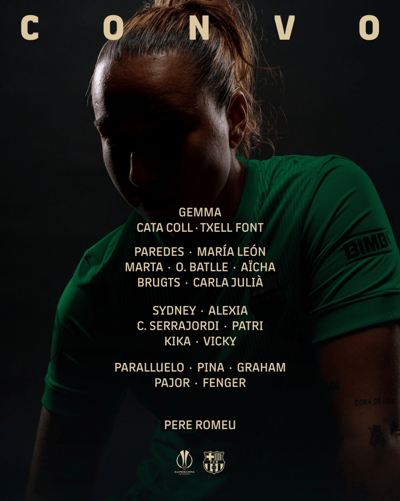 Convocatoria FC Bacelona Supercopa 2026