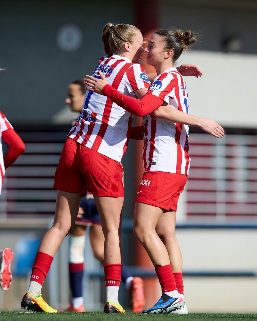 Celebración Silvia Lloris gol Atlético