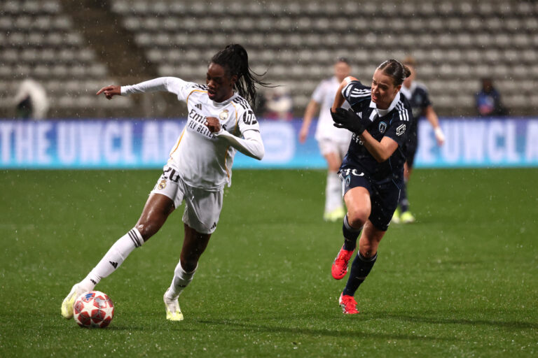 Naomie Feller Paris FC v Real Madrid C.F. - UEFA Women's Champions League 2025/26 KO play-offs First Leg