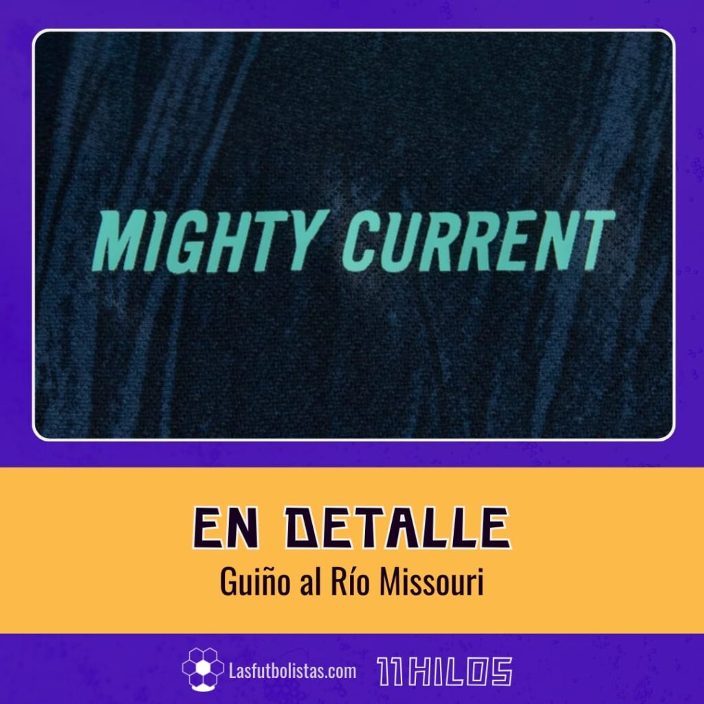Tercera Equipación Kansas City Current en detalle río Missouri