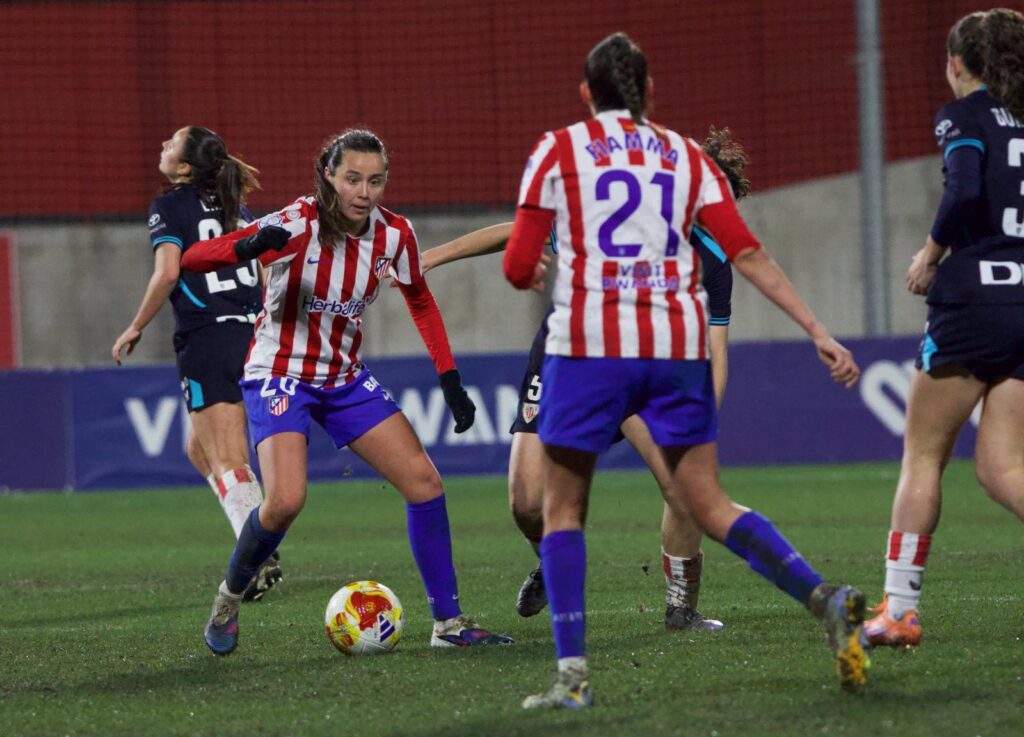 Amaiur Sarriegi, con el Atlético de Madrid en la Copa de la Reina 2026. Foto: Andrea Irure (@shescores_photo)