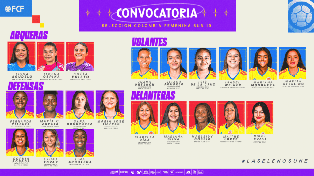 Calendario y convocatoria de Colombia para el Sudamericano Sub-20 Femenino