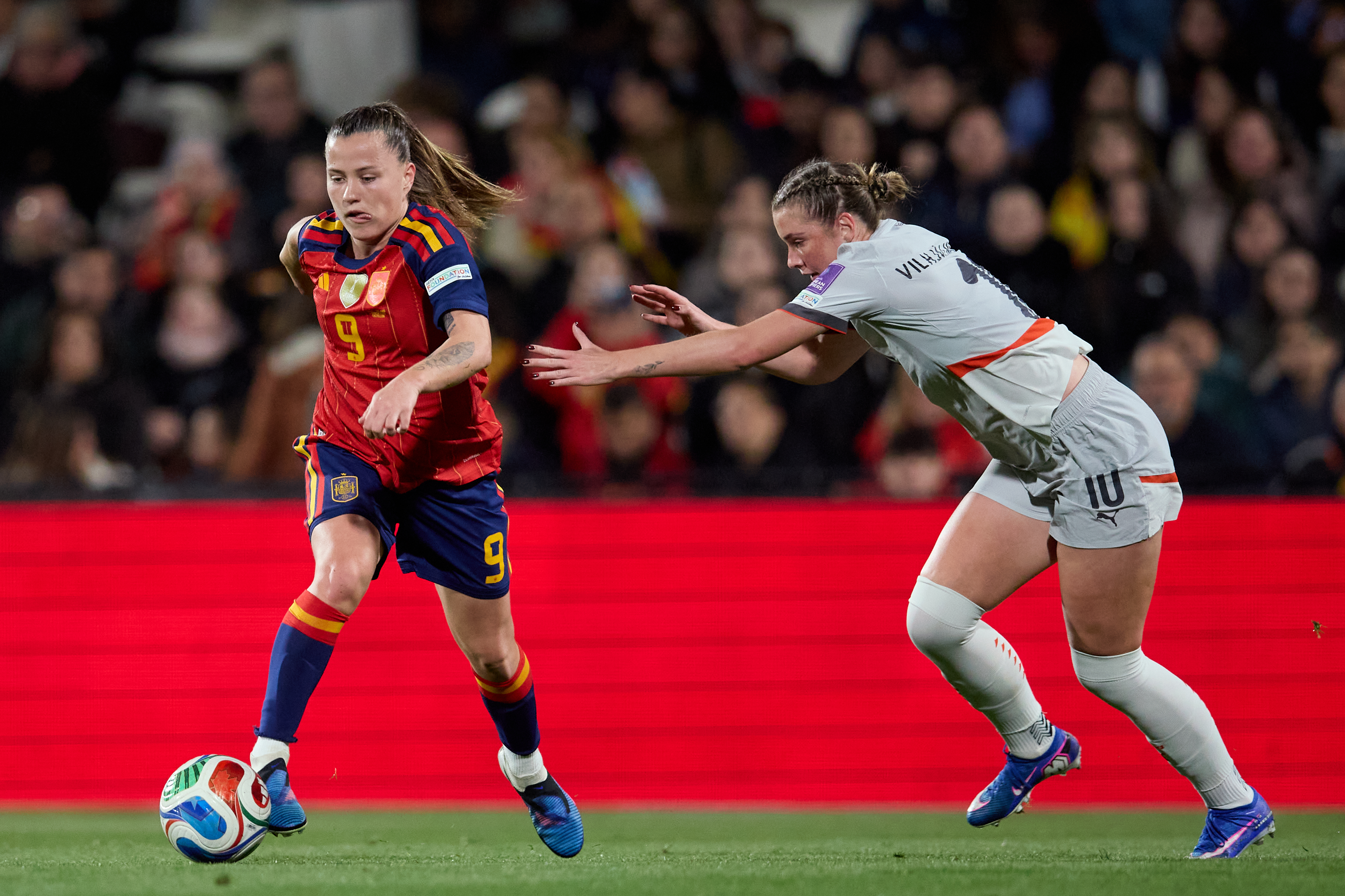 Claudia Pina, durante un partido de la Selección de España, en 2026. (Foto: David Aliaga/RFEF) 