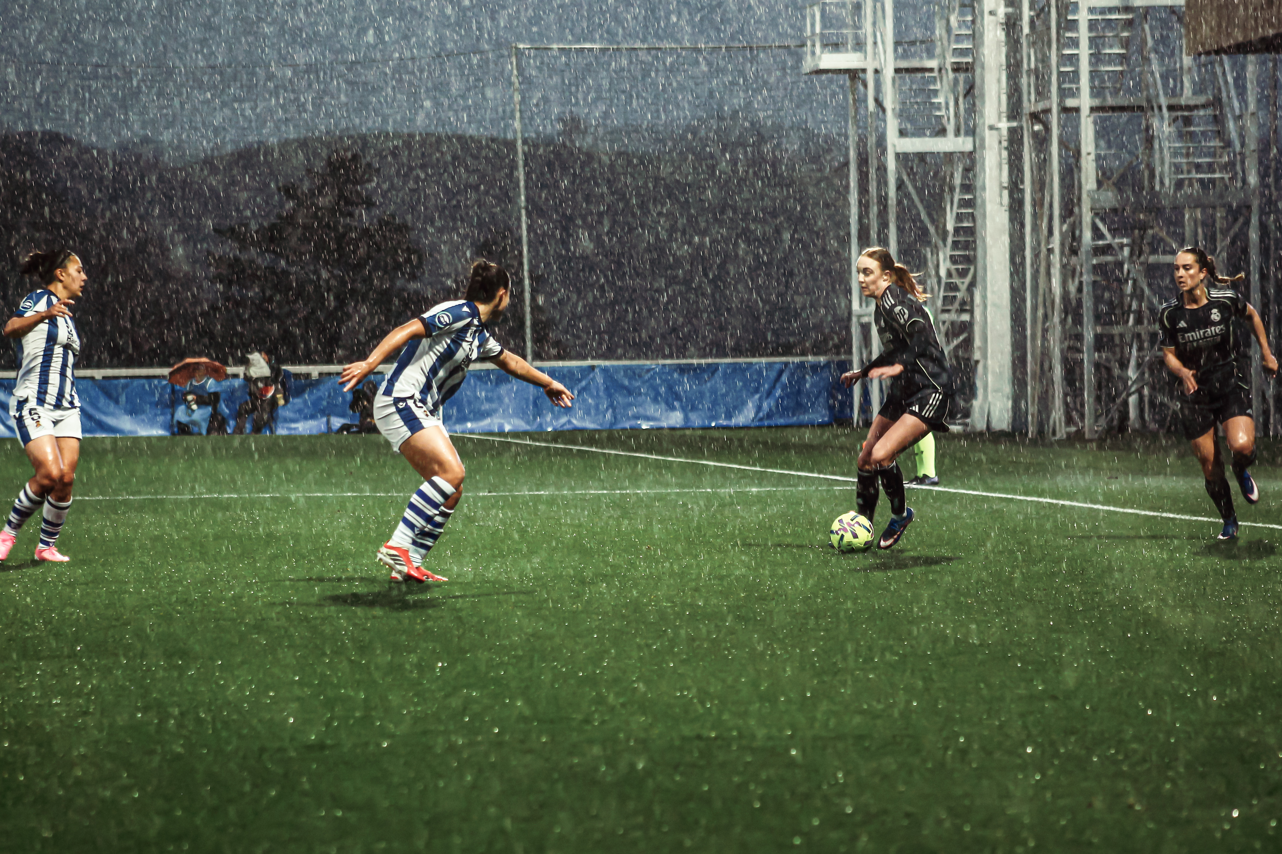 Lance del partido Real Sociedad-Real Madrid, de Liga F 2026. Foto: Nerea (@patatraphoto)