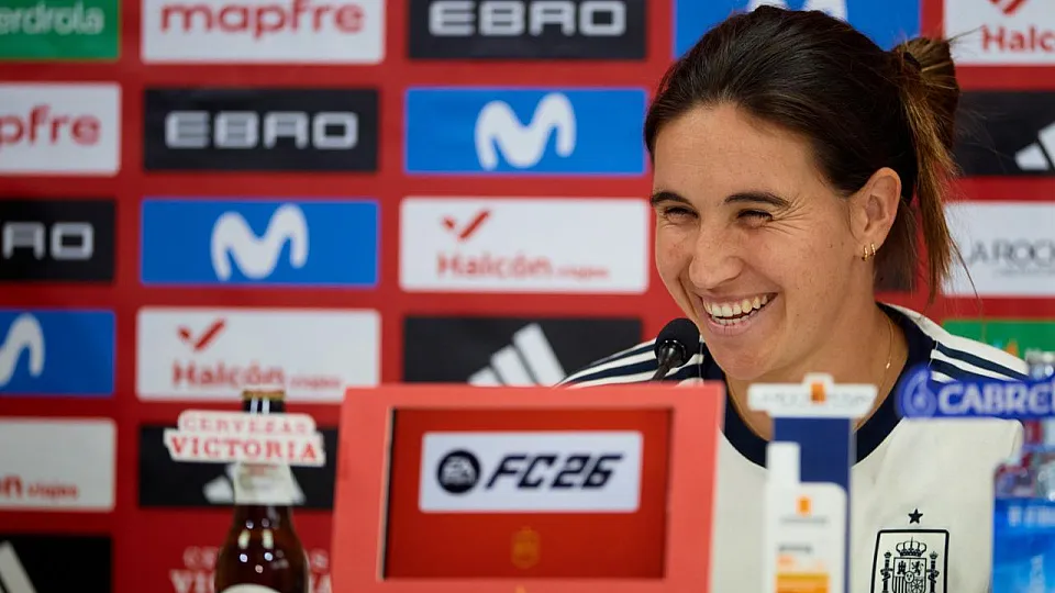 Mariona Caldentey en rueda de prensa