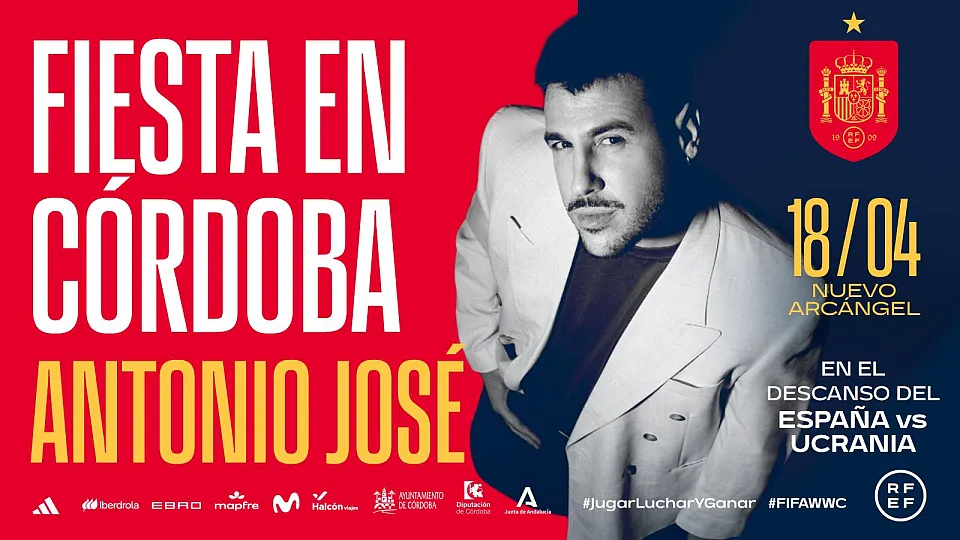 Antonio José actuará en el descanso del España–Ucrania en el Nuevo Arcángel
