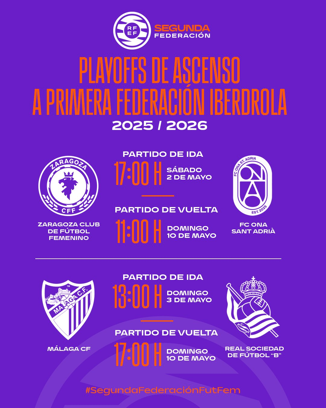 Playoff de ascenso a Primera RFEF Femenina: cruces, horarios y dónde ...