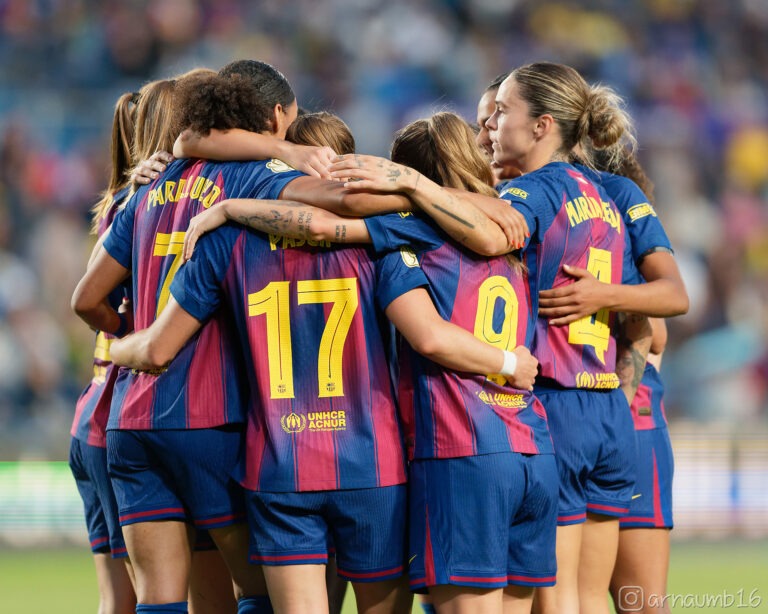 El FC Barcelona celebra un gol en la final de Copa