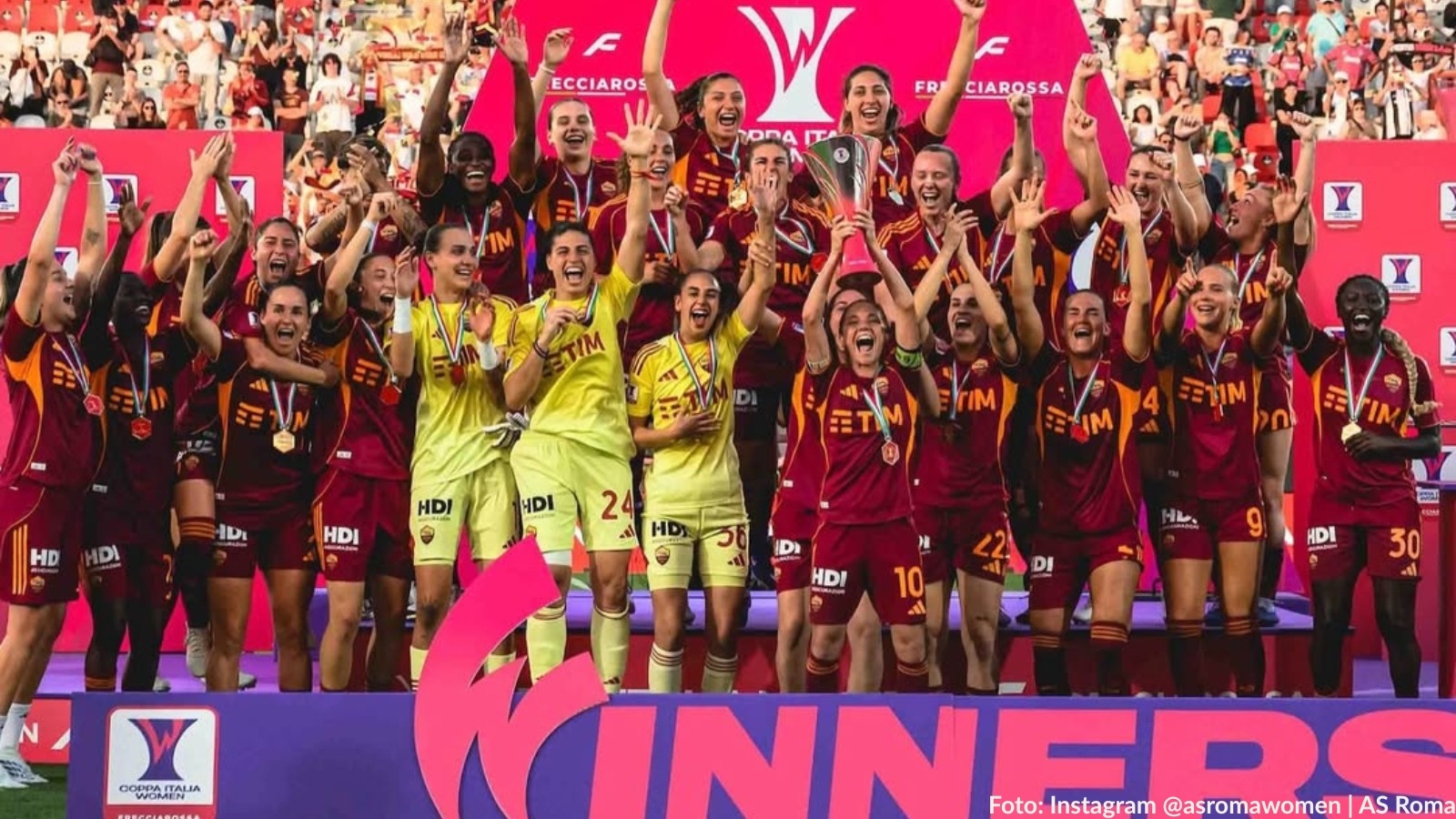 AS Roma campeonas Coppa Italia Women