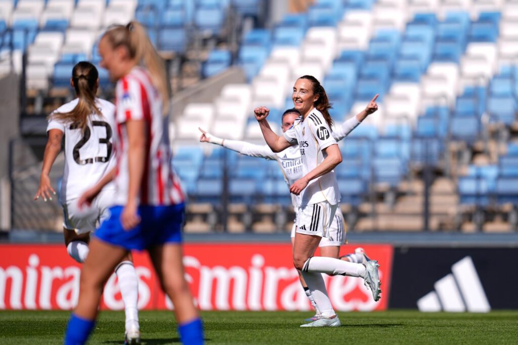 Celebración Caroline Weir - Liga F