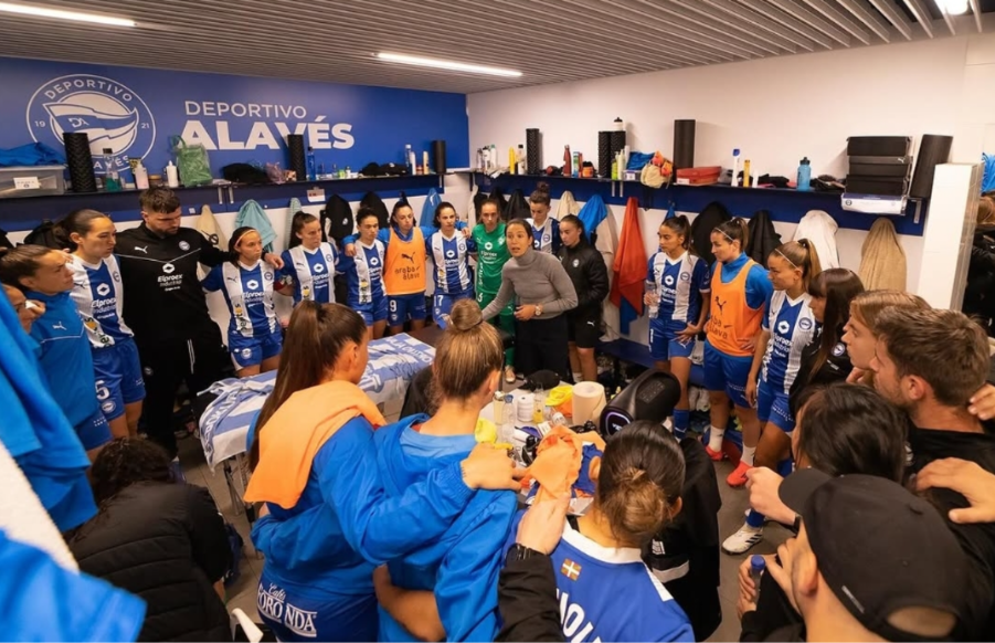 El vestuario de las campeonas (Fuente: Deportivo Alavés femenino) 