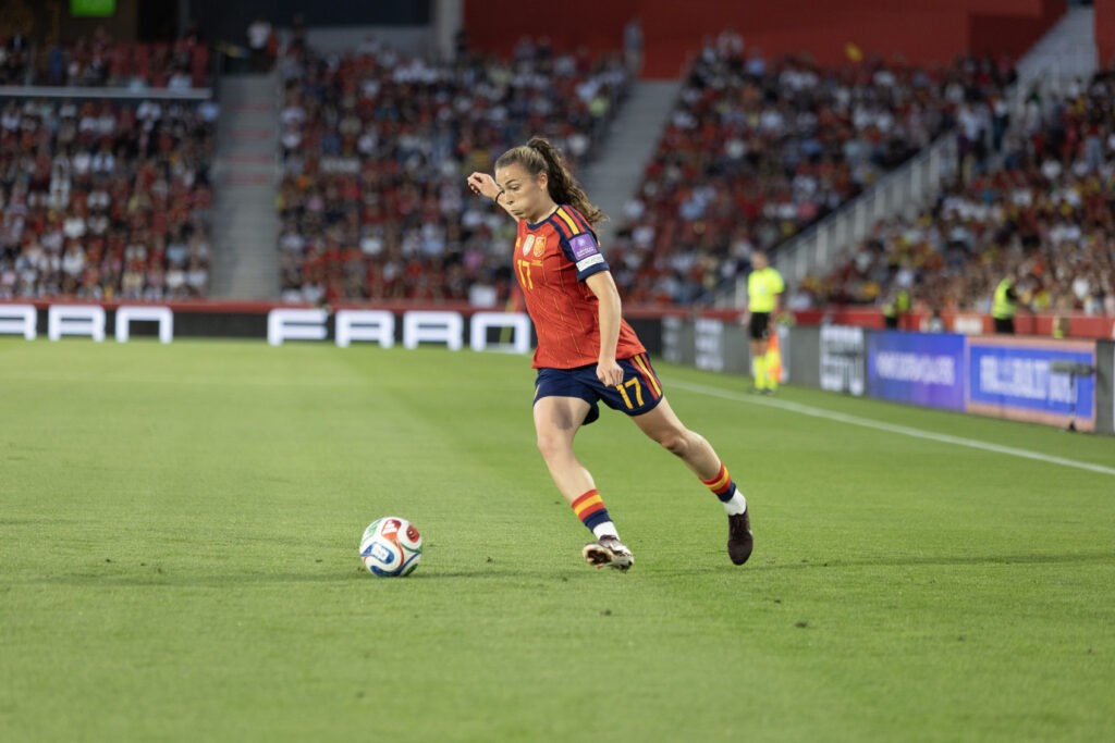 La jugadora de la Selección de España Lucía Corrales, en Mallorca, en 2026. Foto: Hugo Mesonero