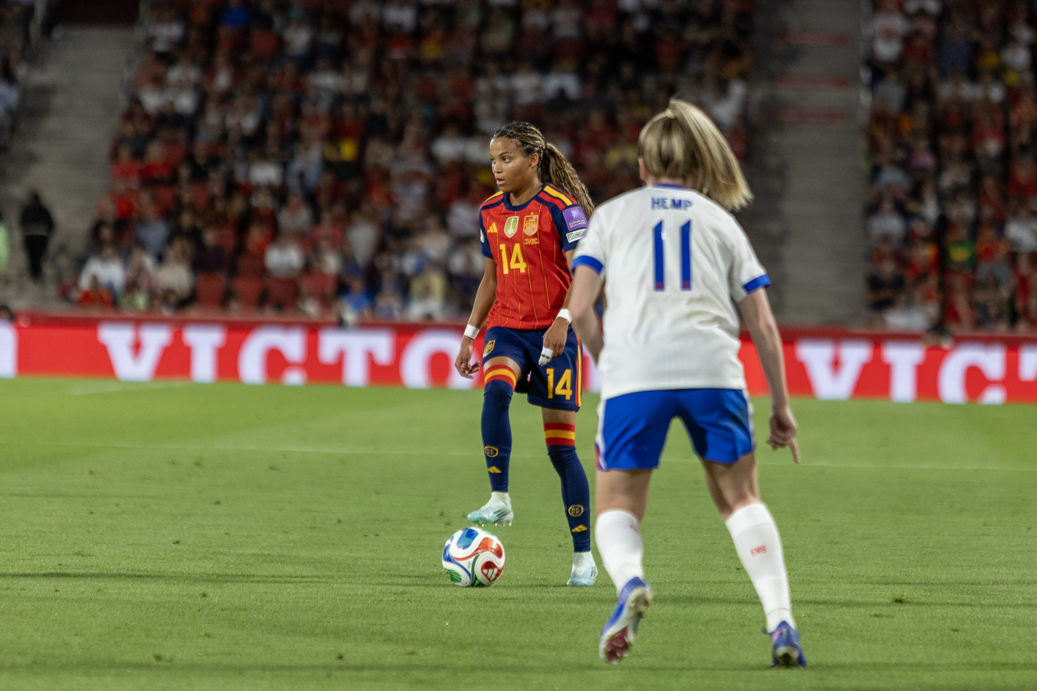 La jugadora de la Selección de España Vicky López, en Mallorca, en 2026. Foto: Hugo Mesonero