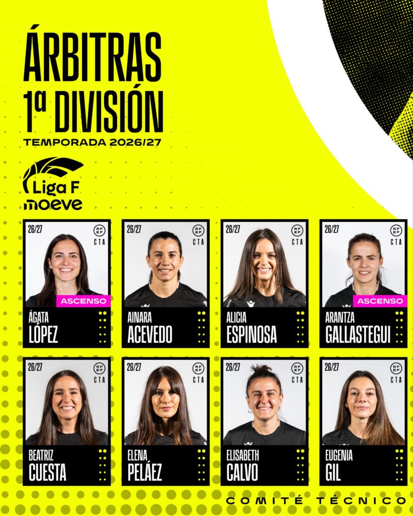 Árbitras de Liga F y ascensos- Primera División Femenina
