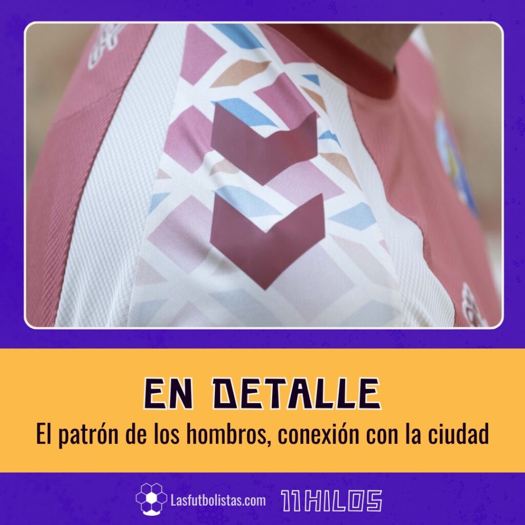 Detalle camiseta Málaga CF - Azulejos