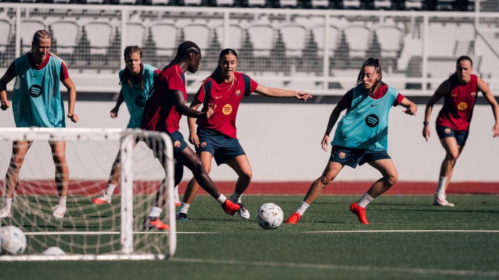 Entrenamiento del FC Barcelona en pretemporada