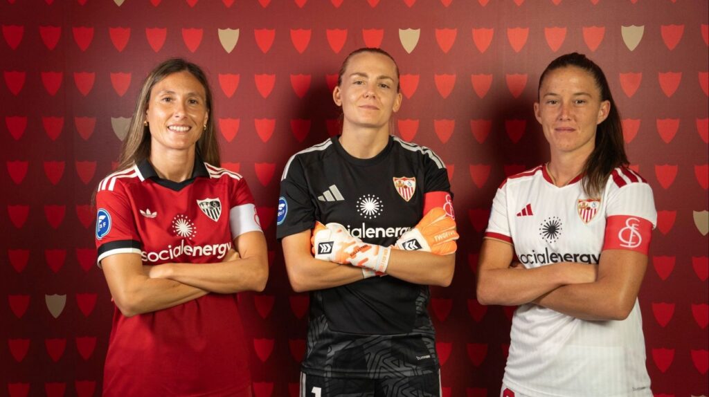 Esther sollastres Gemma Gili y Eva llamas capitanas del Sevilla FC