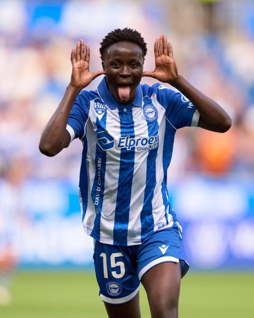 Kumba Brima celebra gol Alavés Femenino