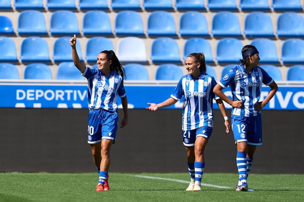 Ainhoa Guallar celebra el gol de la victoria - Alavés 1-0 Granada CF - Liga F