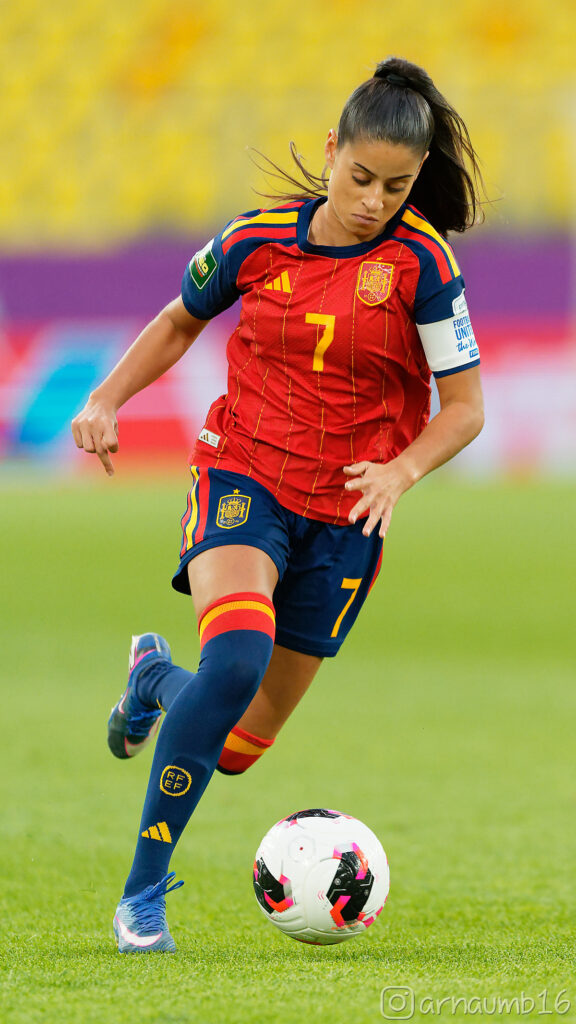 La jugadora de España Noe Bejarano, en el Mundial Sub 20 Femenino 2026. Foto: Arnau Martínez