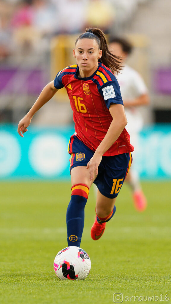 La jugadora de España Rosalía, en el Mundial Sub 20 Femenino 2026 durante la final ante Corea del Norte. Foto: Arnau Martínez
