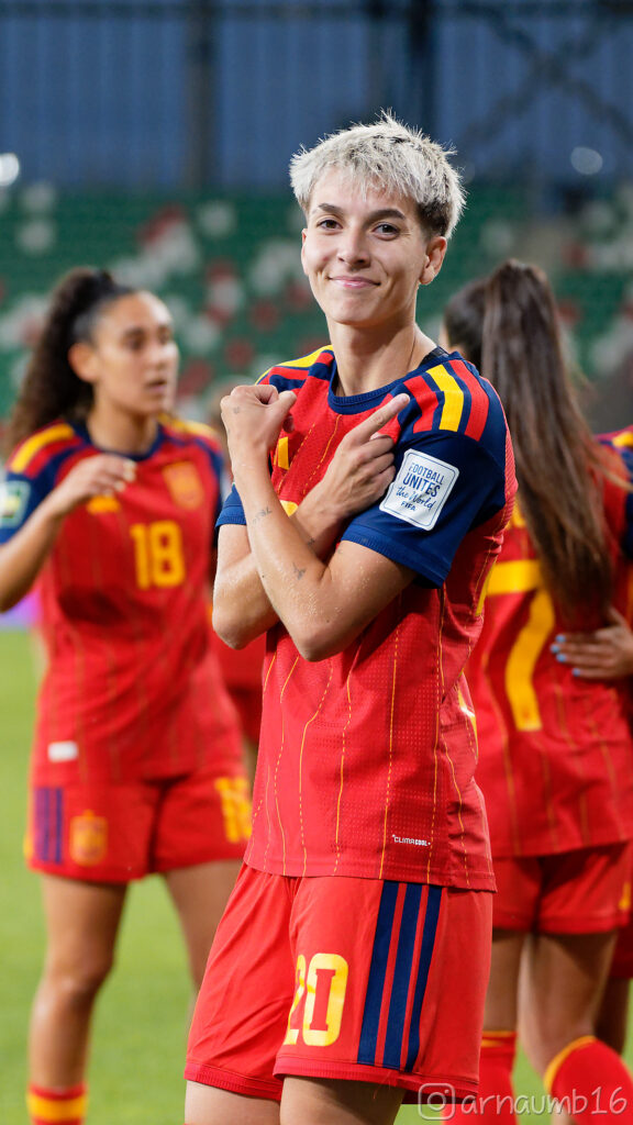 La jugadora de España Pau Comendador, en el Mundial Sub 20 Femenino 2026. Foto: Arnau Martínez